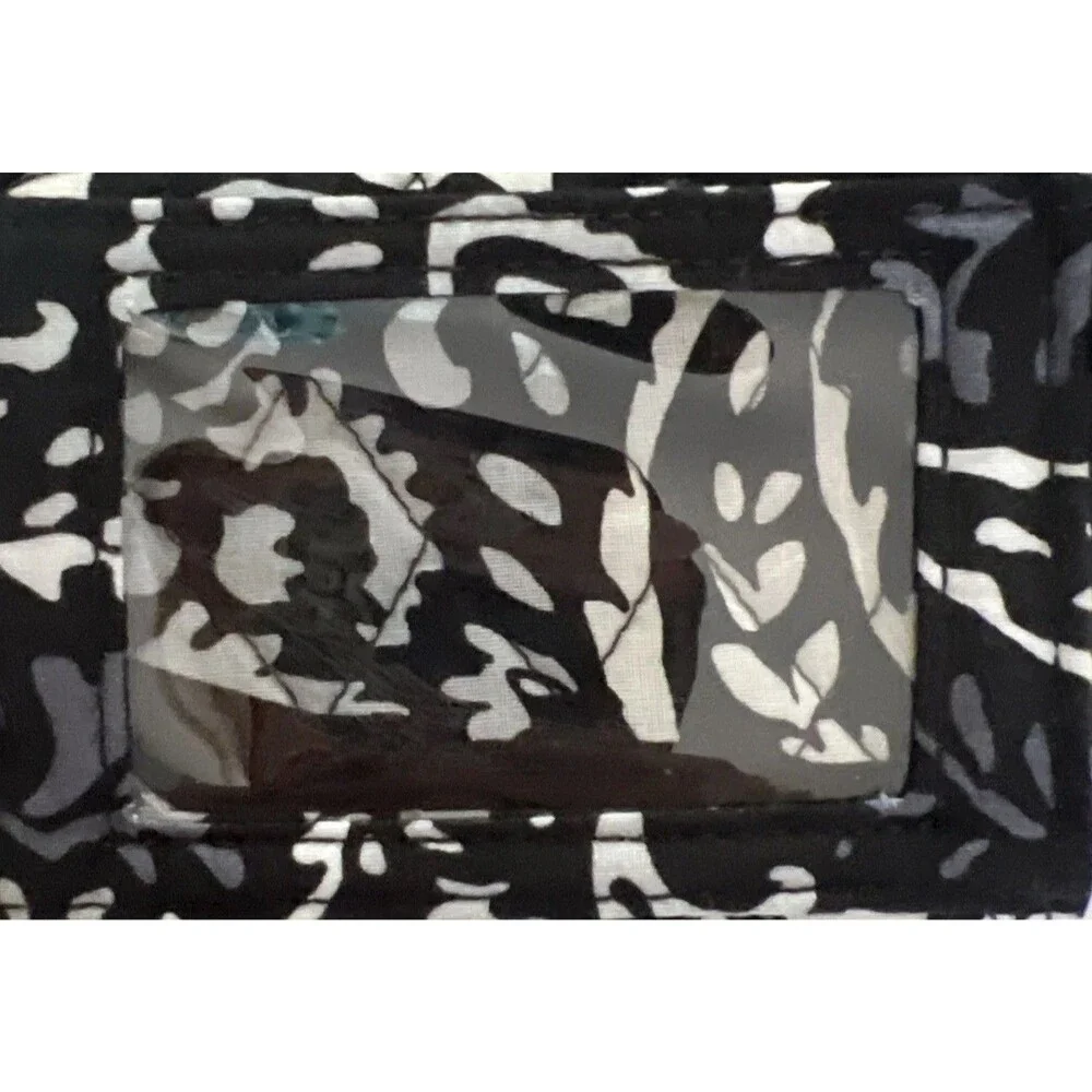 Vera Bradley NOIR PAISLEY RFID Cotton Petite Zip Around Wallet NWT - Picture 6 of 12